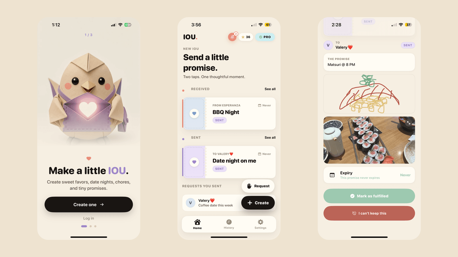 IOU — Promise & Favor Tracker preview